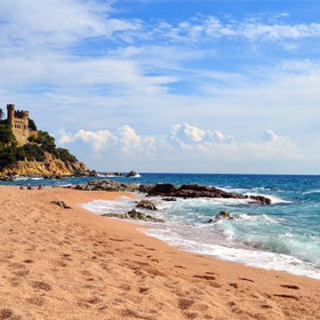 Lloret de Mar beach near the camping