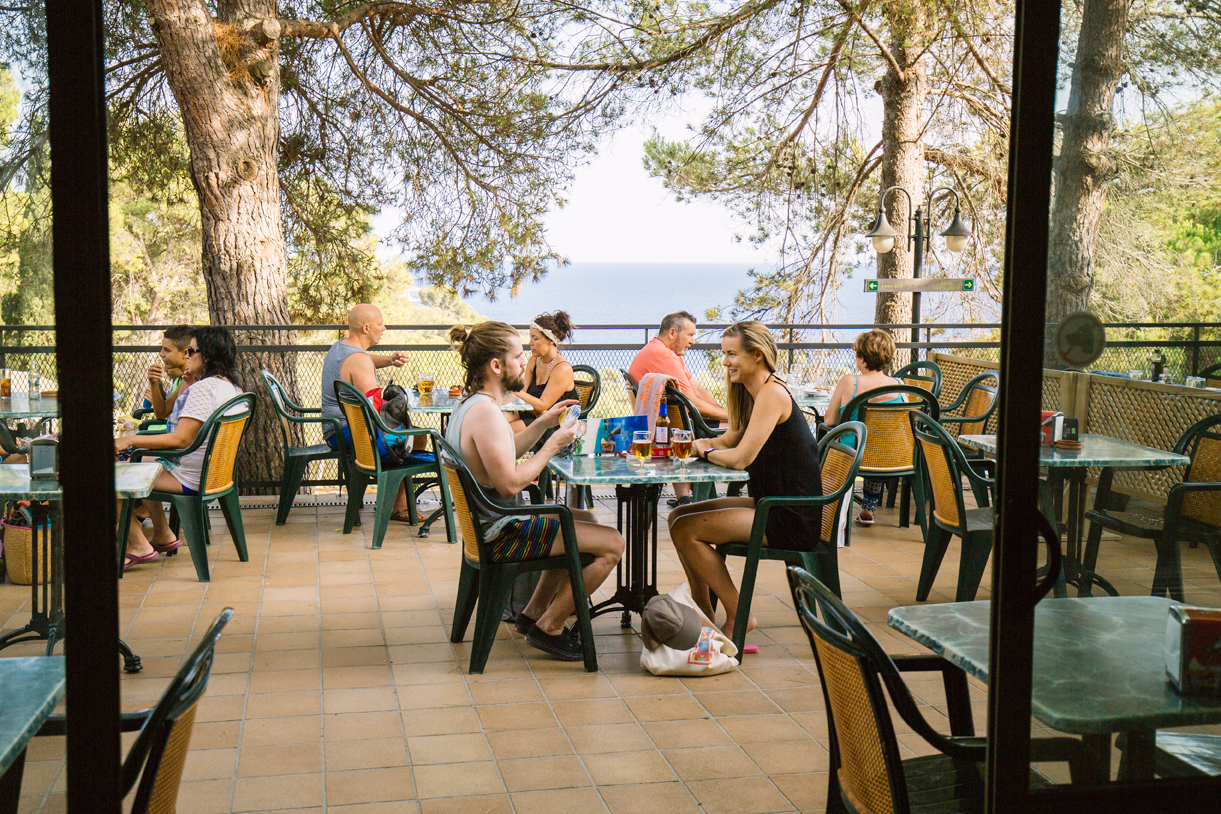 Camping restaurante vista mar Costa Brava