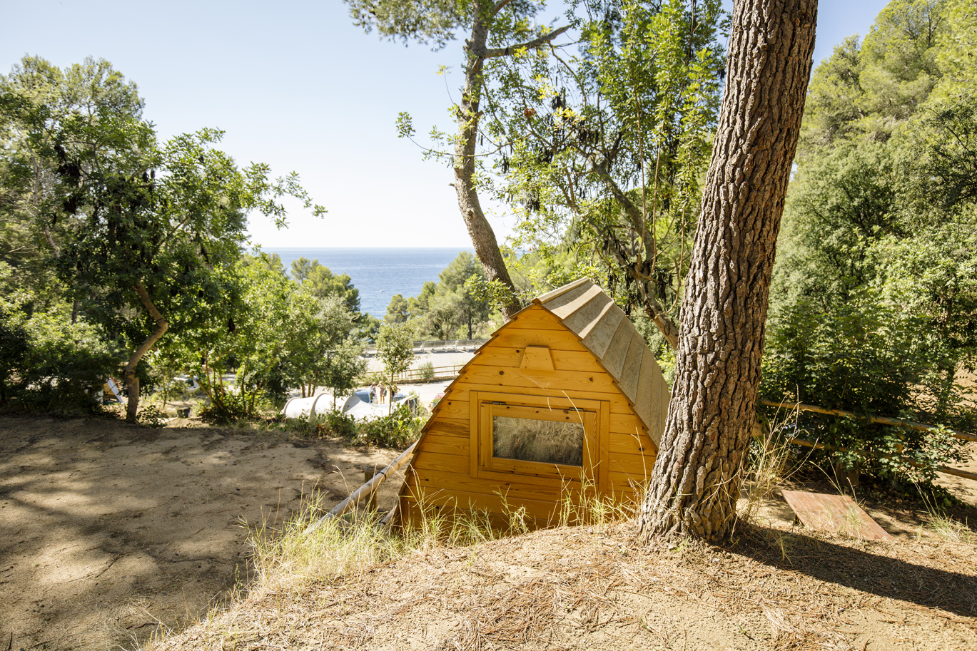 Camping Cala Llevado cabaña del mar